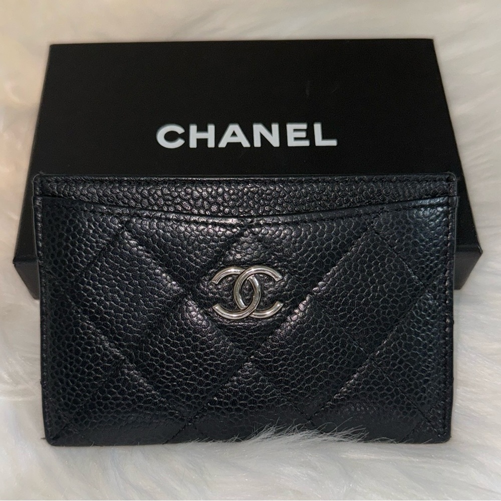 Chanel Interlocking CC Logo Card Holder black caviar - Picture 1 of 10